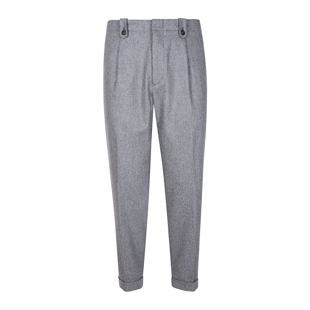 Eleventy Kasjmierwol Regular Fit Broek Gray Heren