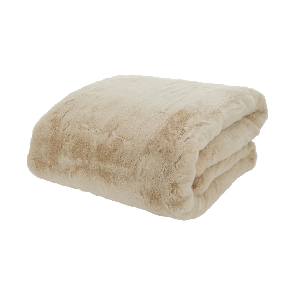 Apparis Hemtextil Beige Pläd Dubbelsidig Tyg Beige, Unisex