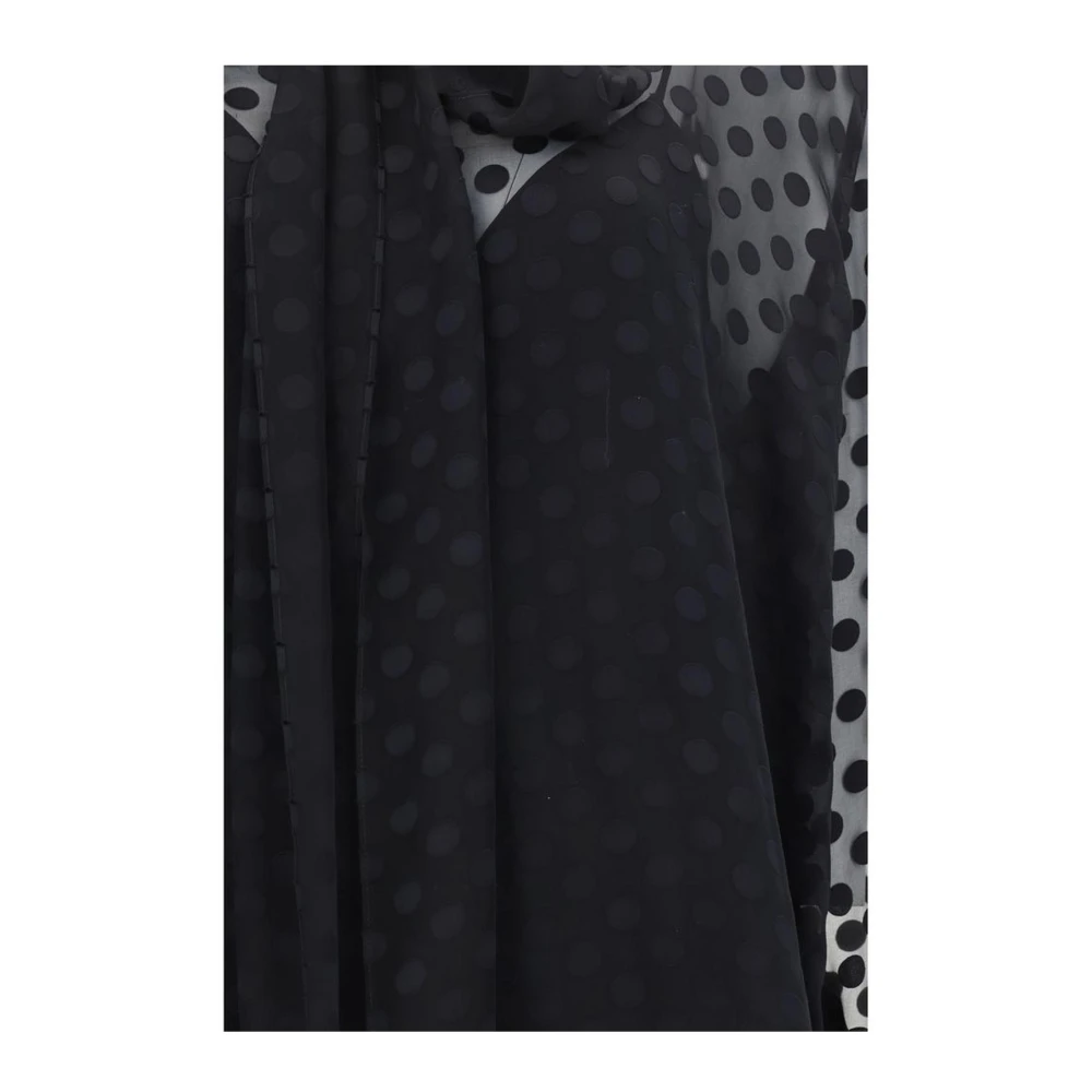 Givenchy Satijnen Blouse met Polka Dot en Lavalliere Black Dames