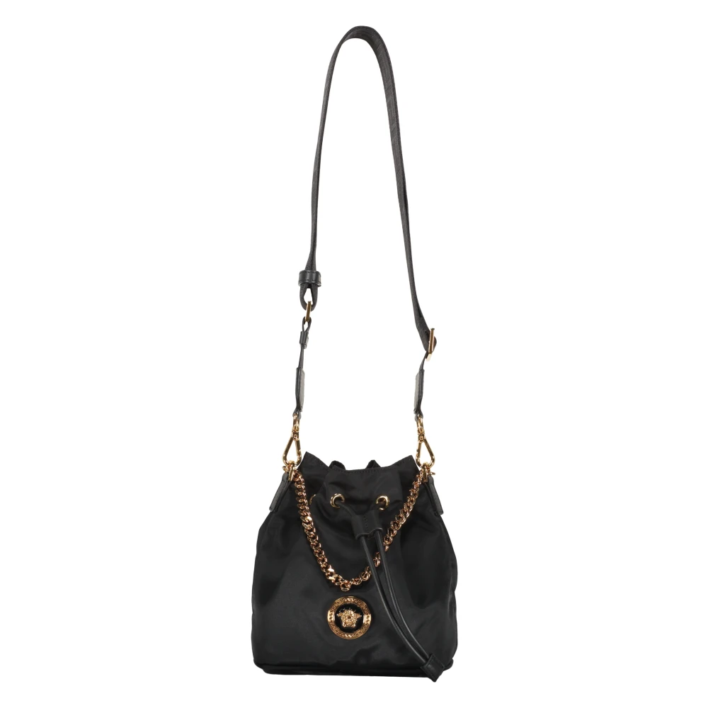 Versace Trekkoord Emmerzak met Leren Details Black Dames