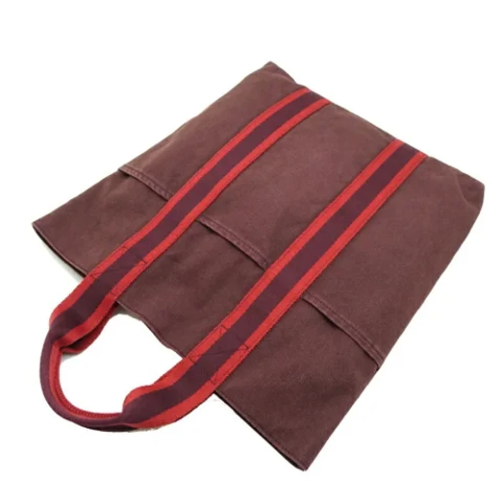 Hermès Vintage Pre-owned Cotton handbags Red Dames