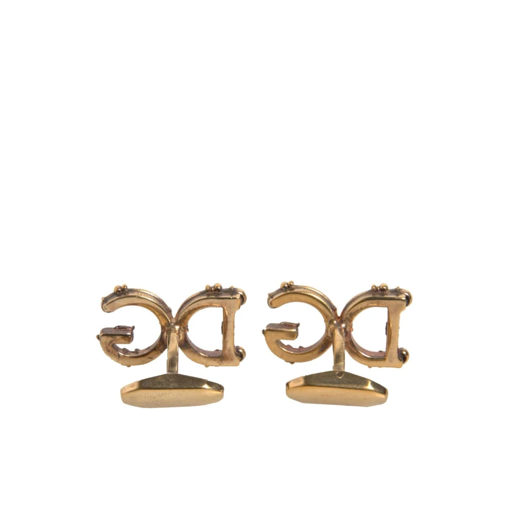Dolce & Gabbana DG Logo Zilveren Manchetknopen Yellow Heren