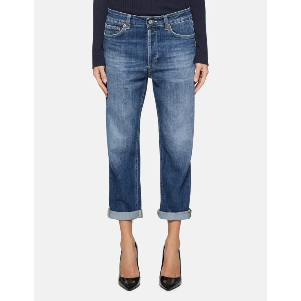 Dondup Losse Denim Stretch Jeans Blue Dames