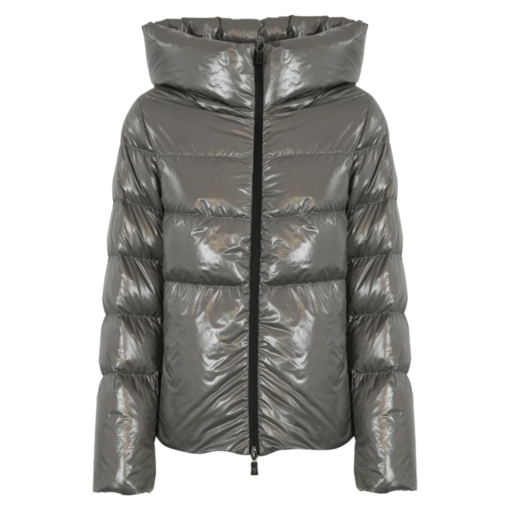 Herno Glanzende Grijze Pufferjas Gray Dames