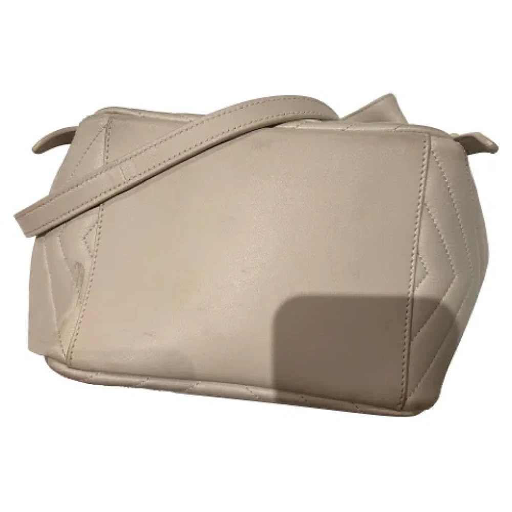 Yves Saint Laurent Vintage Pre-owned Leather travel-bags Beige Dames
