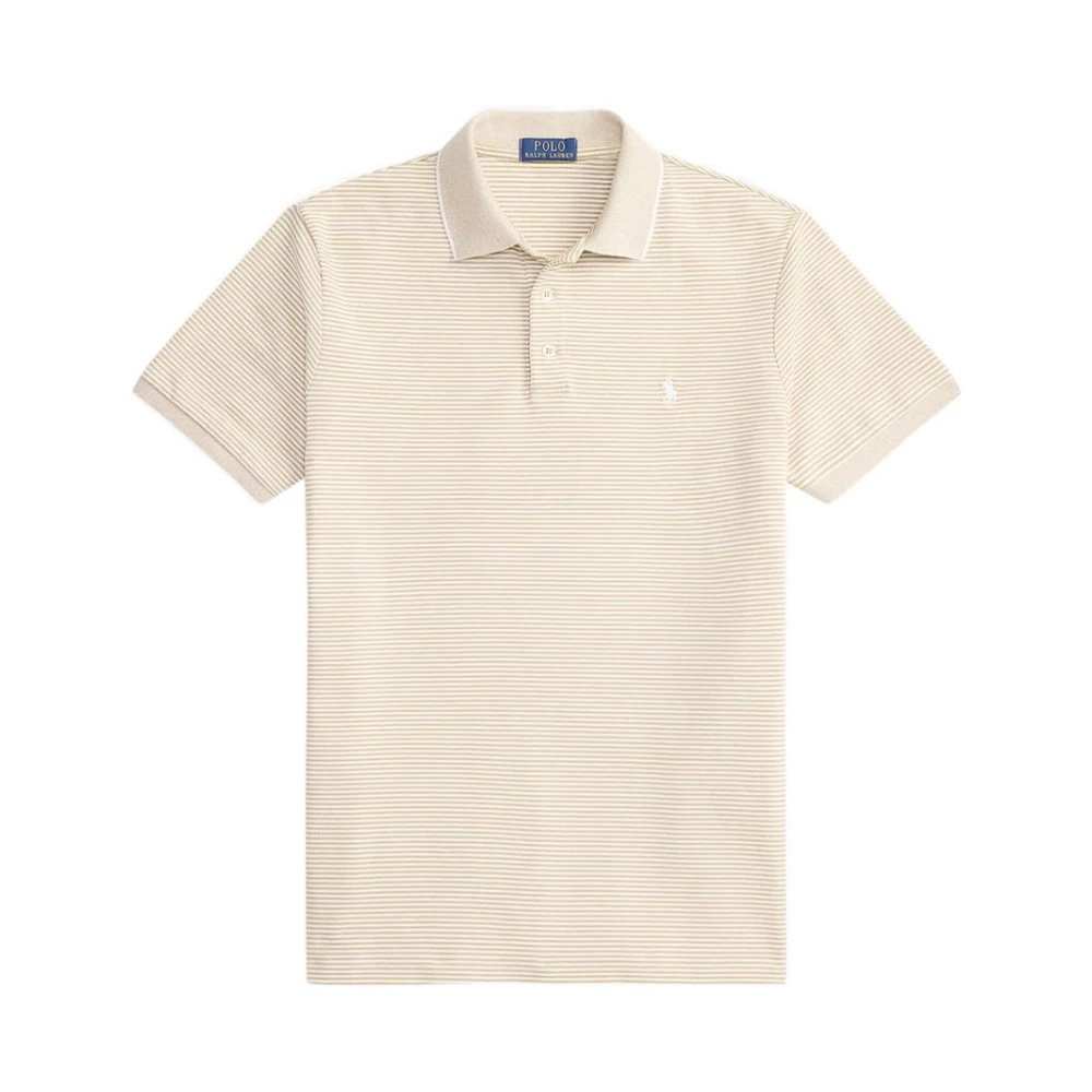 Polo Ralph Lauren Men's Beige Polo Shirts, M, T-Shirts And Polos