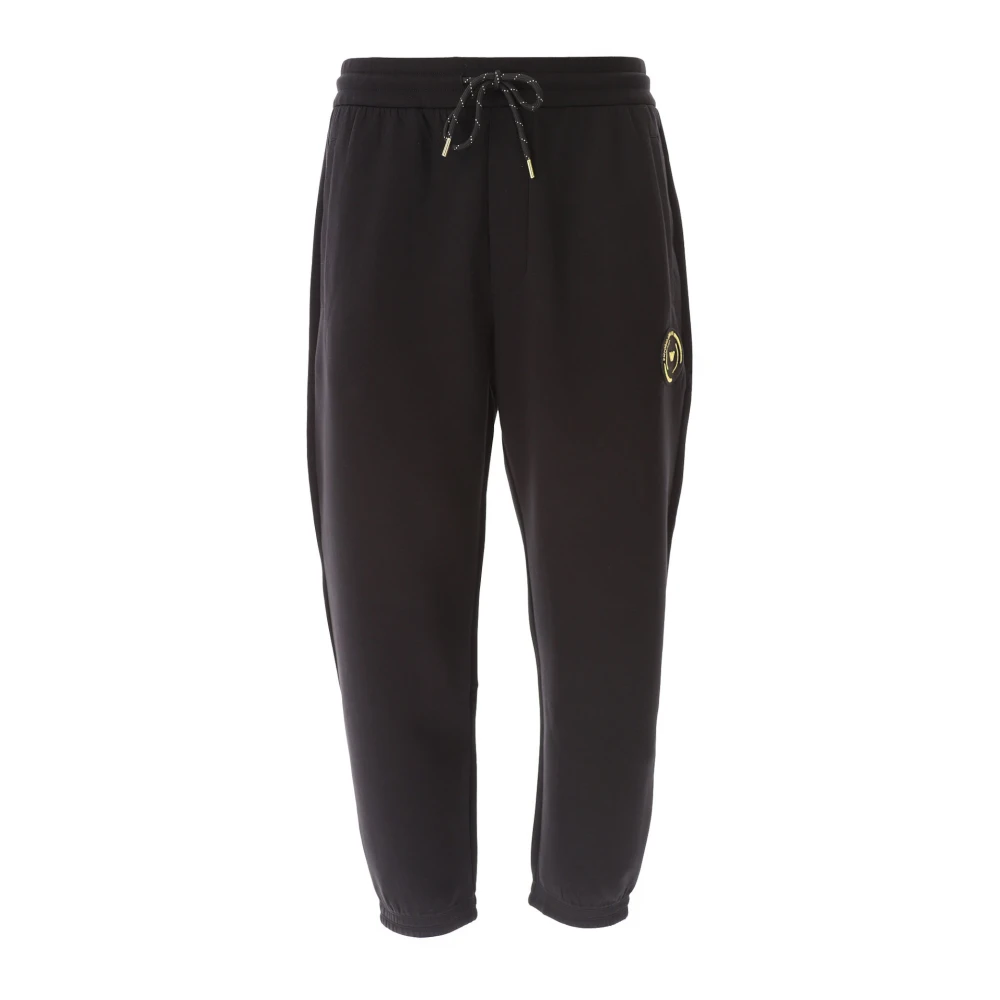 Emporio Armani Men's Black Sweatpants, S, Slim Fit Trousers