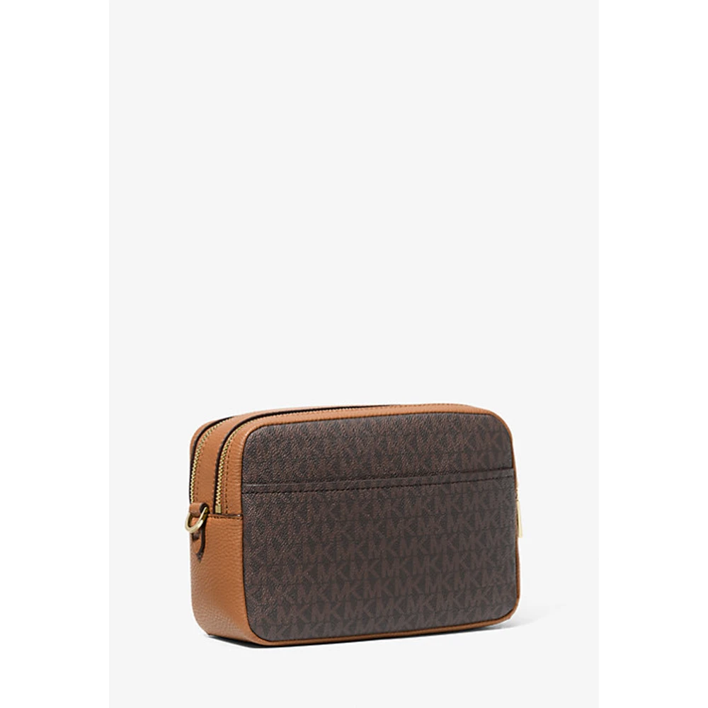 Michael Kors Bryant Medium Signature Logo Camera Crossbody Bag Brown Dames