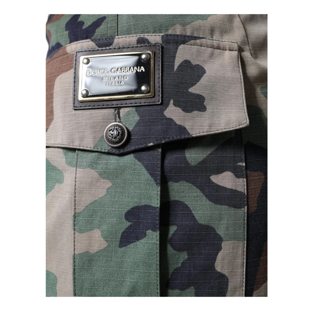 Dolce & Gabbana Camouflage A-lijn Rok met Ritssluiting Multicolor Dames