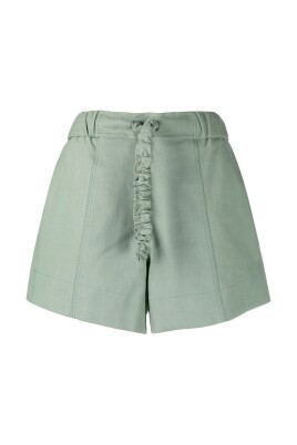 shorts-en-coton-vert-decontracte