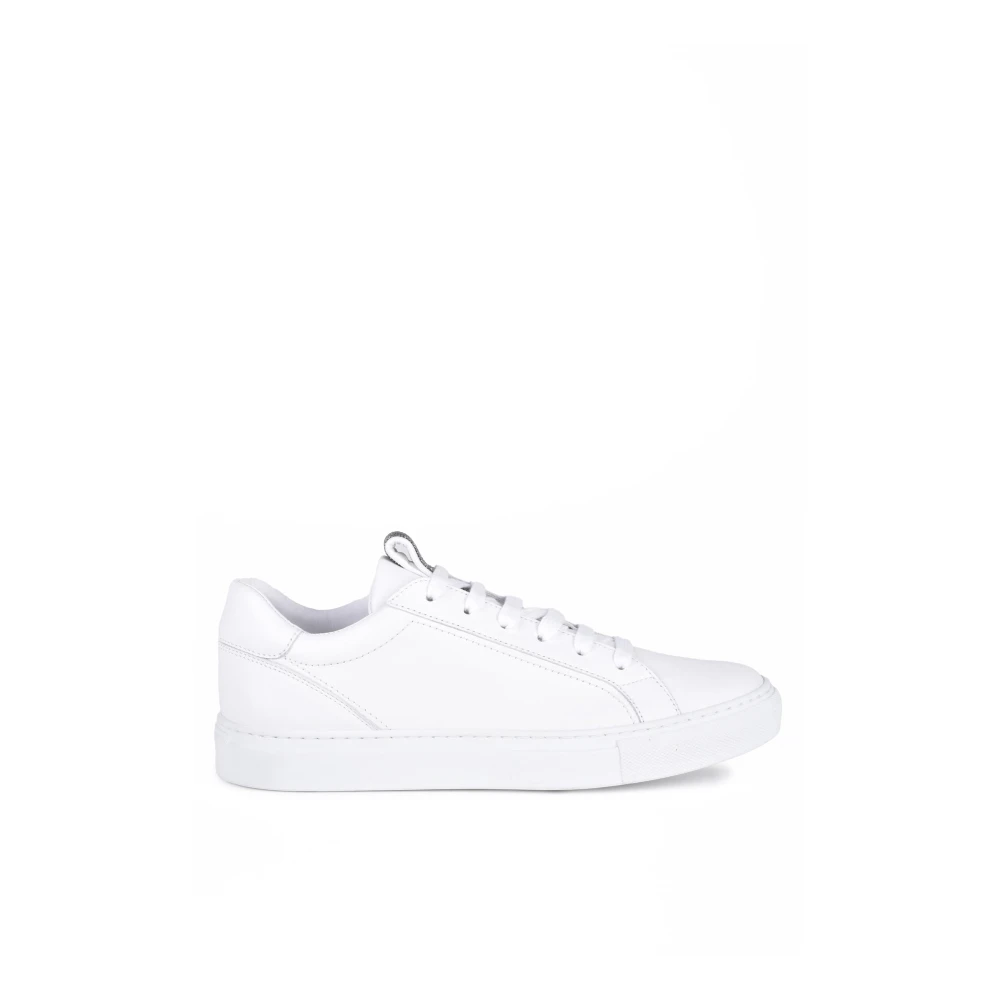 Brunello Cucinelli Leren Sneakers Rubberen Zool Sneaker Model Dames Schoenen Wit