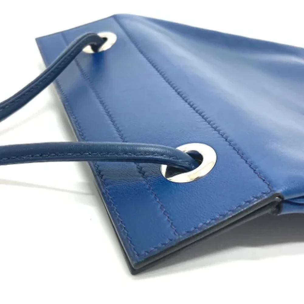 Hermès Vintage Pre-owned Fabric shoulder-bags Blue Dames