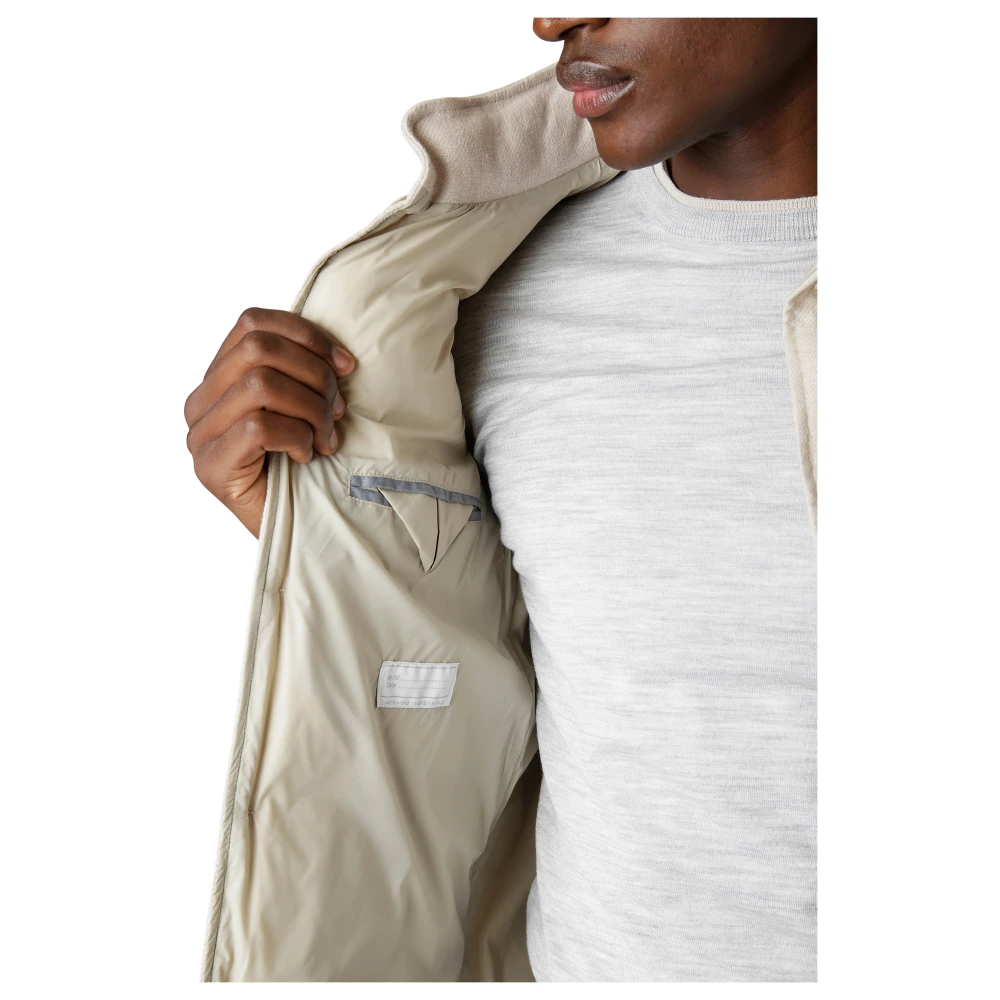 Eleventy Linnen Staande Kraag Lente Gilet Beige Heren