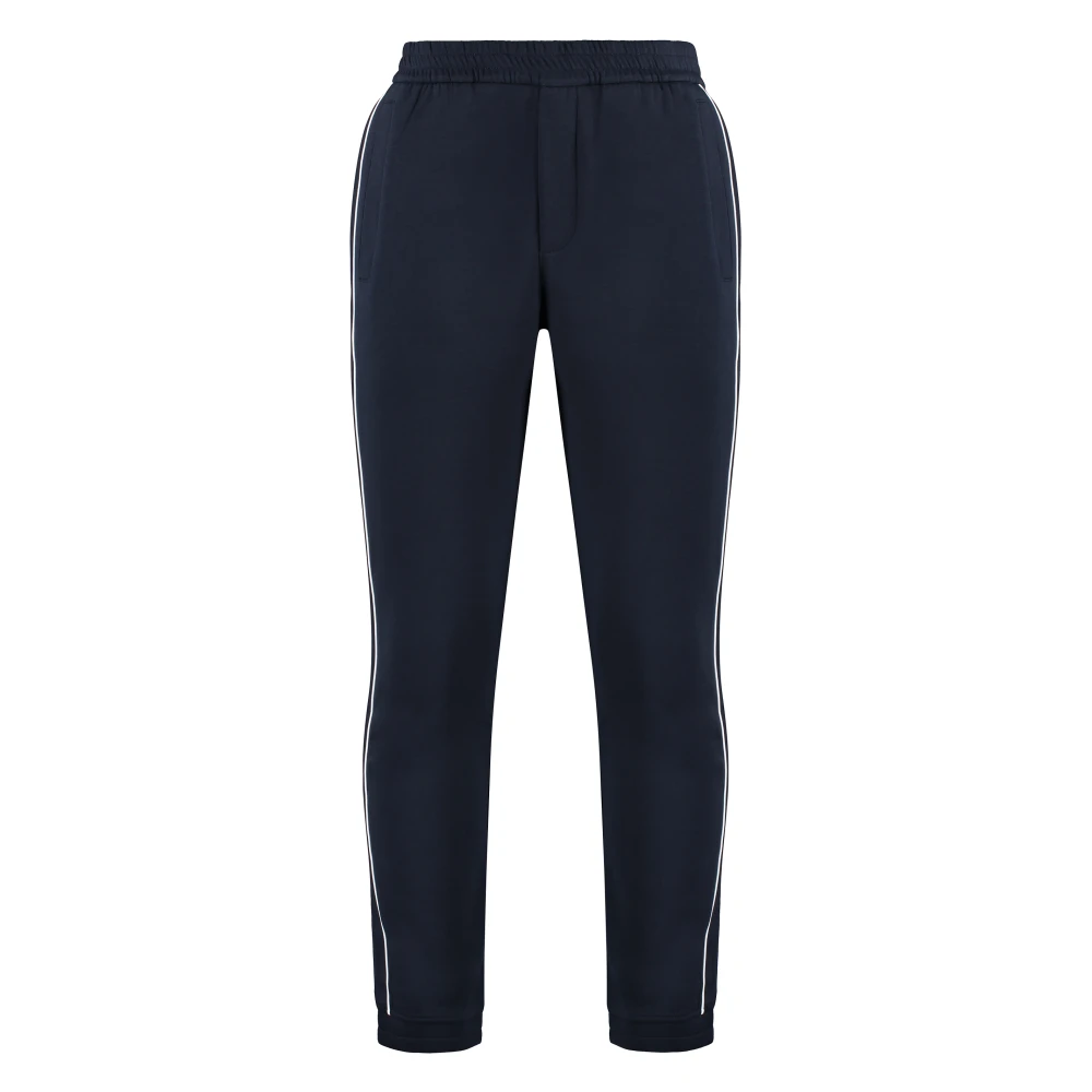 Emporio Armani Katoenen trainingsbroek met zakken Blue Heren