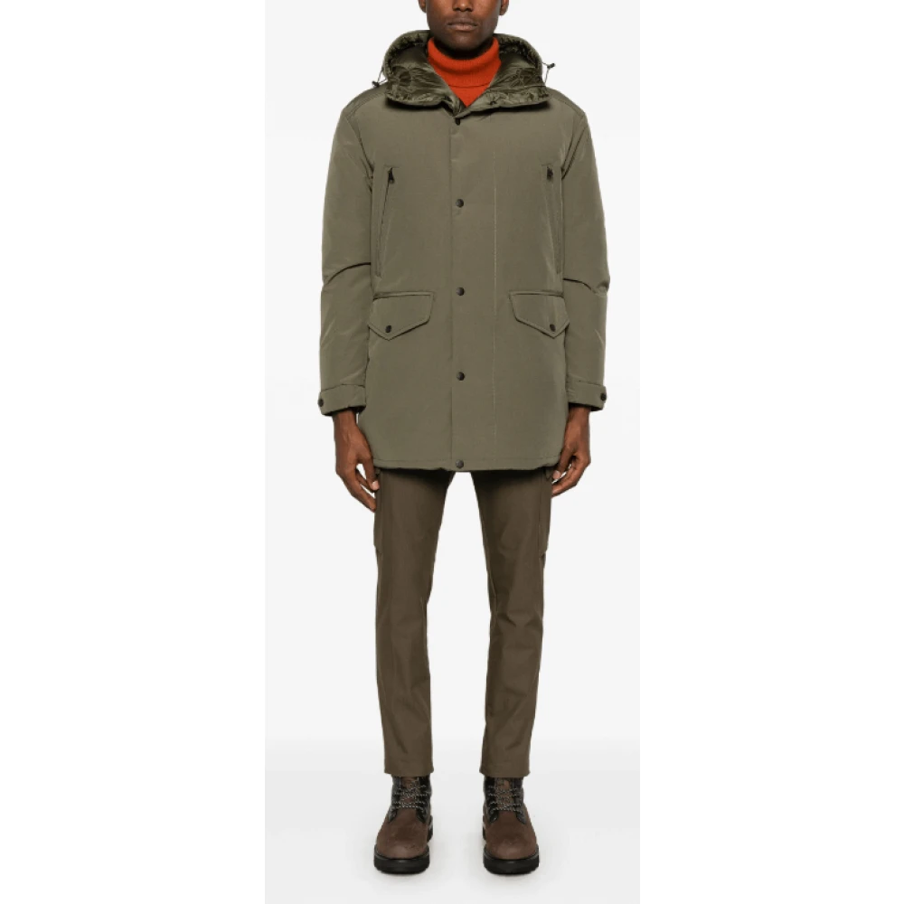 Moncler Omkeerbare Olijfgroene Donsjas Green Heren