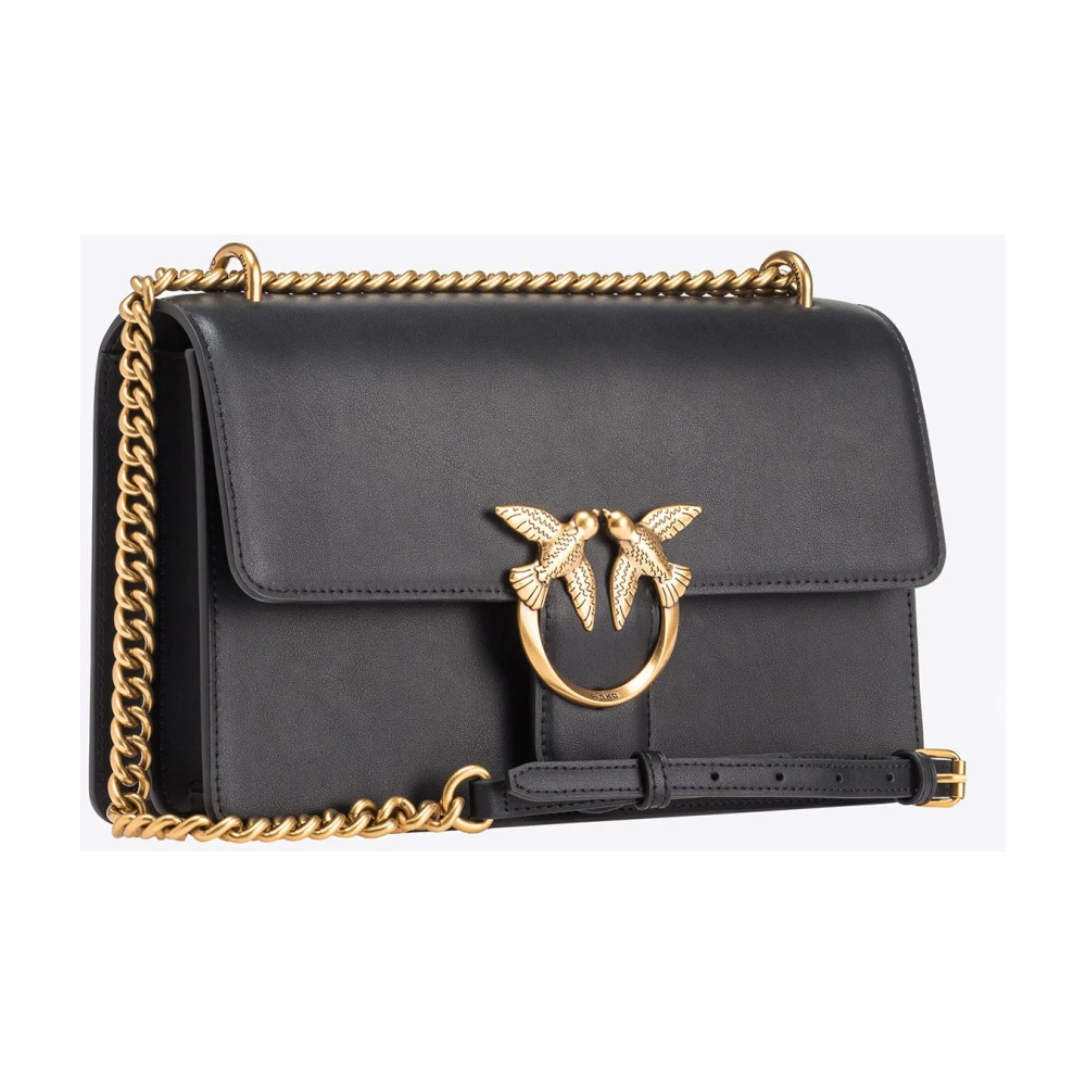 pinko Love Bag met Diamond Cut gesp Black Dames