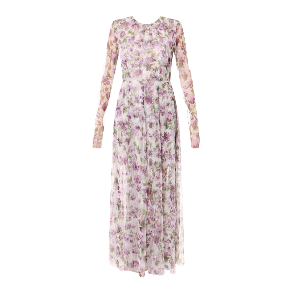 Philosophy di Lorenzo Serafini Lange jurk met bloemenpatroon Purple Dames
