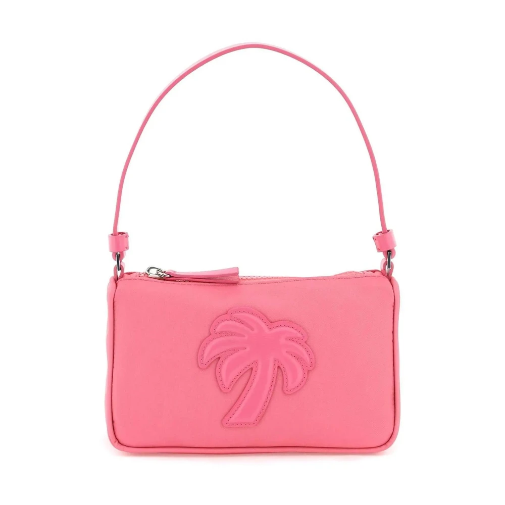 Palm Angels Rosa Handväska med Läderhandtag Pink, Dam