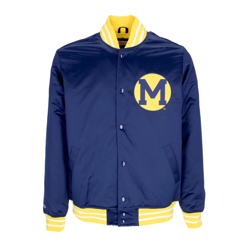 Mitchell & Ness Men's Blue Michigan Wolverines Bomber Jacket
