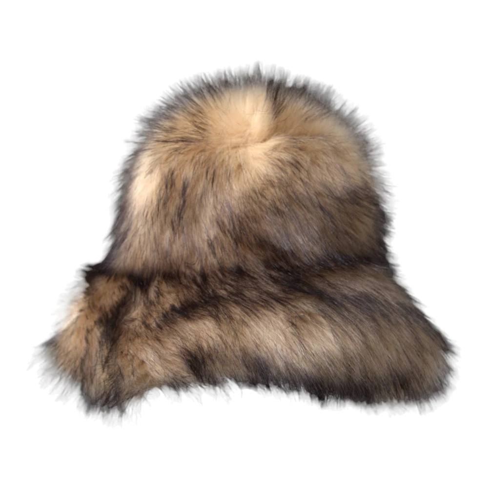 Dolce & Gabbana Stijlvolle Fedora Hat met Logo Details Brown Dames