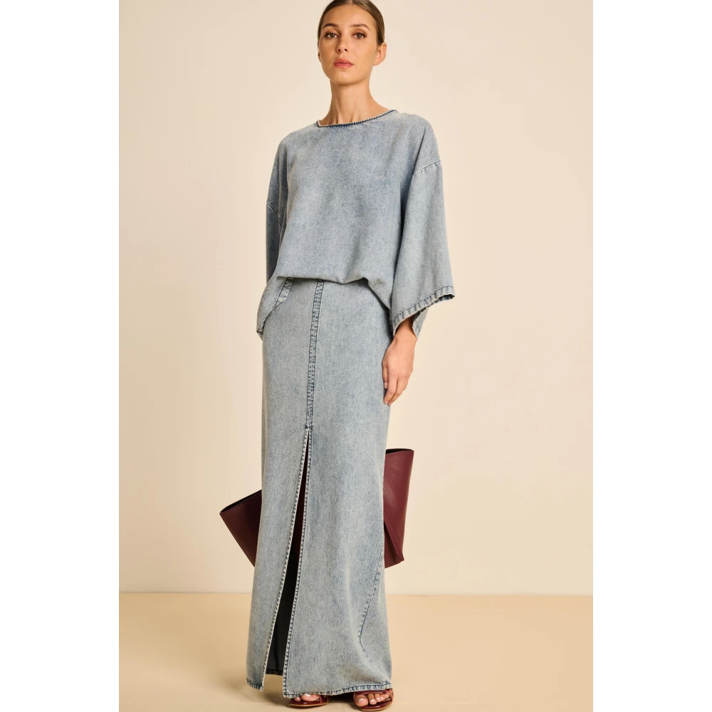 March23 Mapimi Blouse Blue Dames