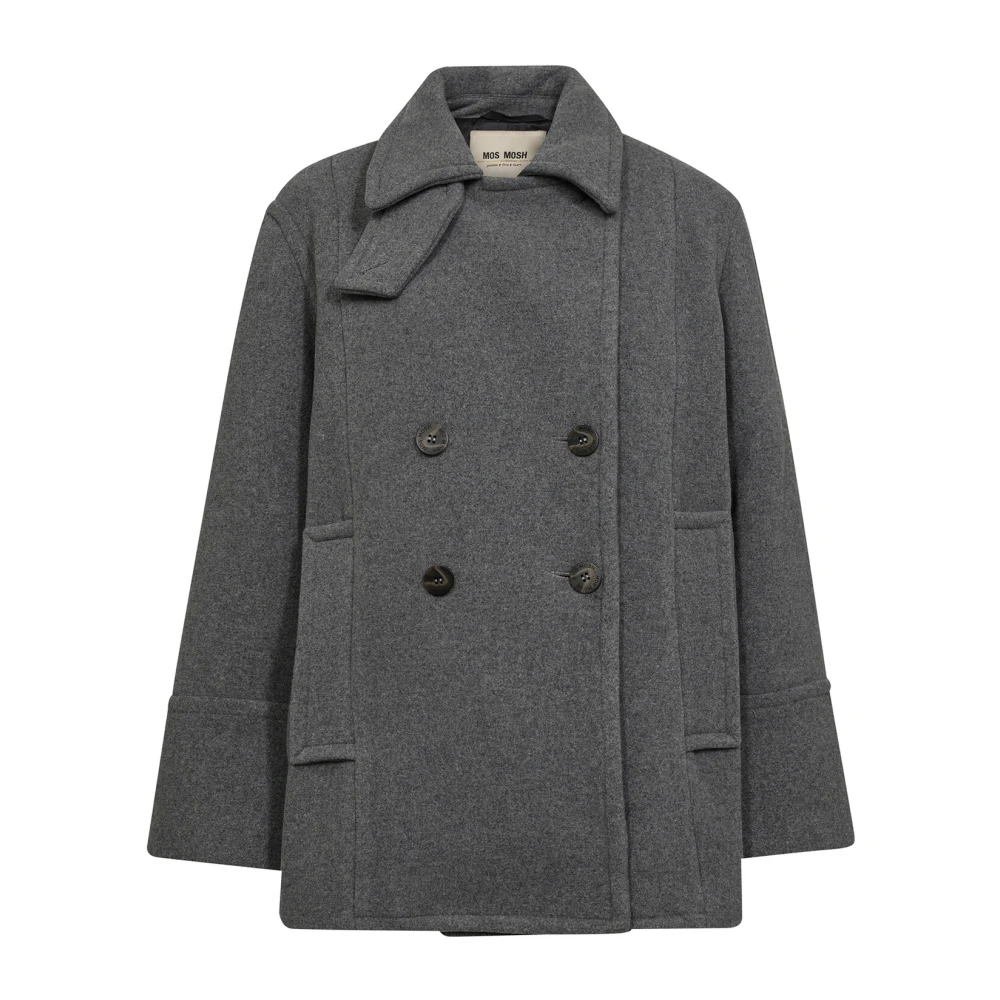 Mos Mosh Gray Blazers, Female, S, Classic Wool Jacket Mockingbird
