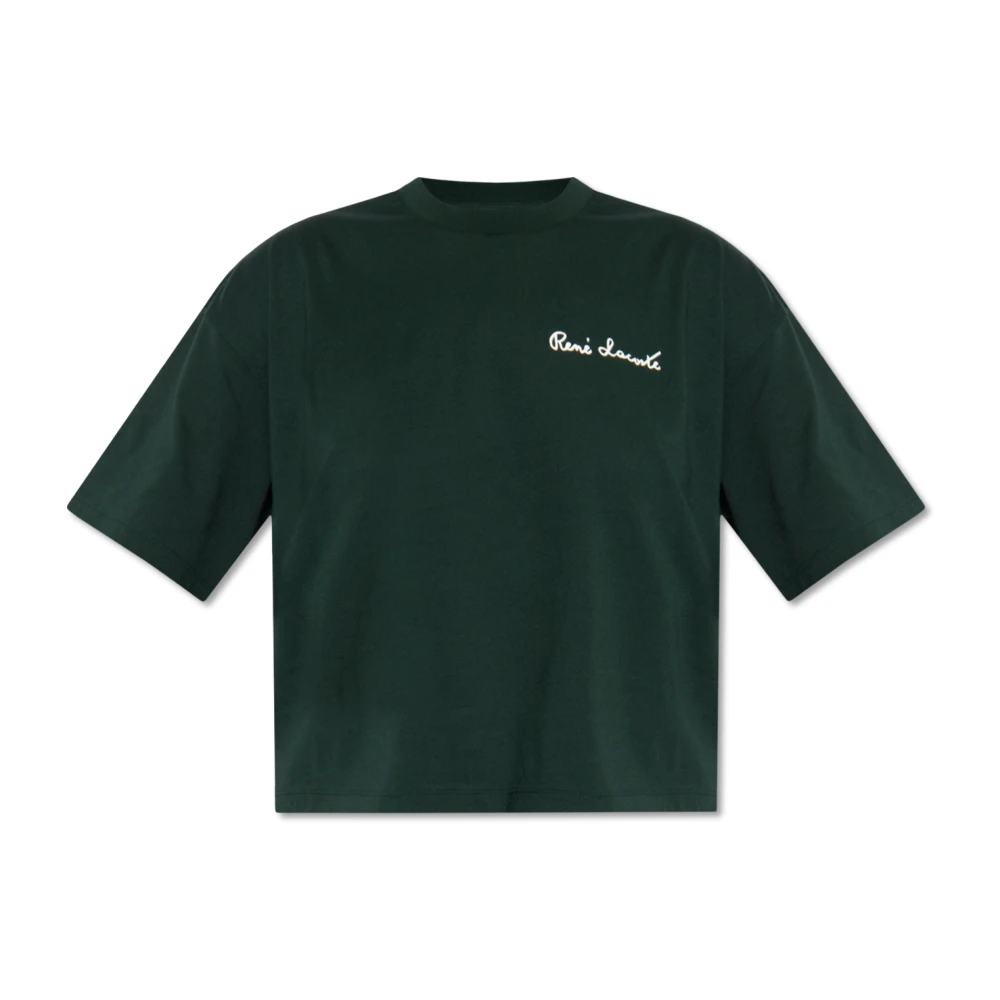 Lacoste T-shirt met logo Green Dames