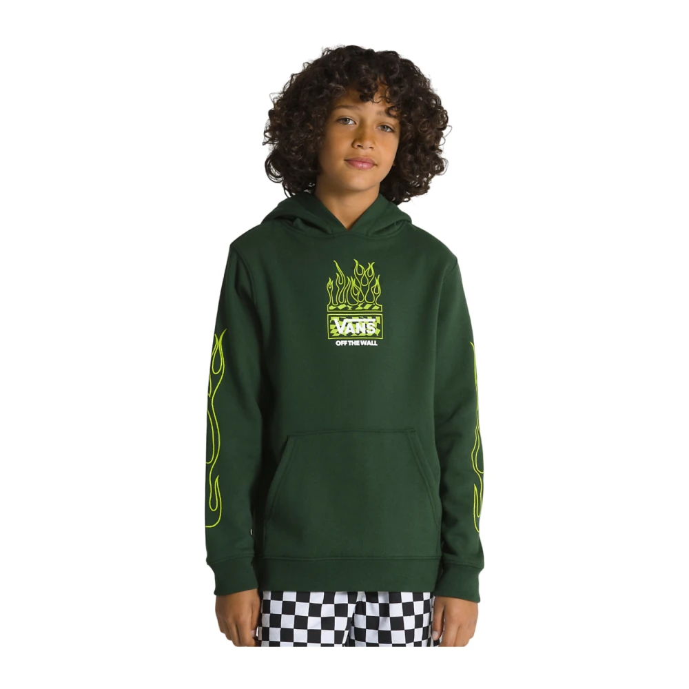 Vans Groene hoodie met bedrukt logo Green Heren