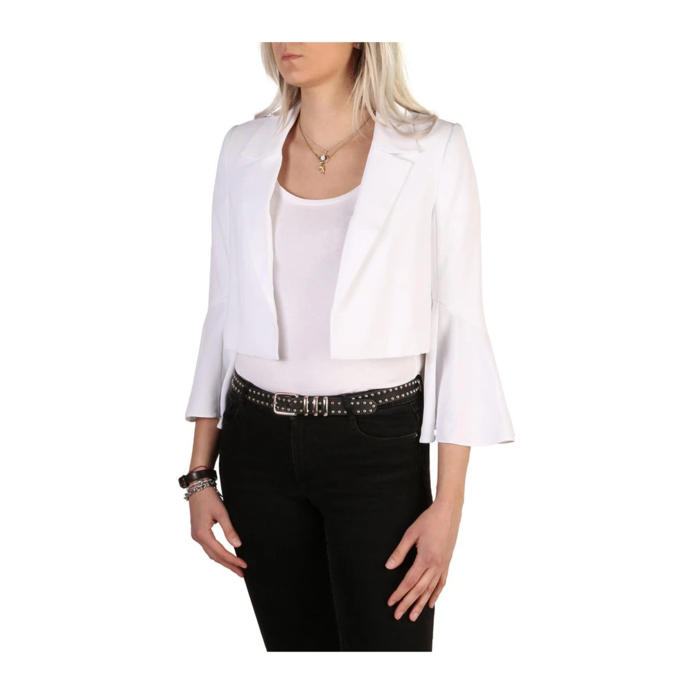 Guess Bell Sleeve Cropped Blazer White Dames