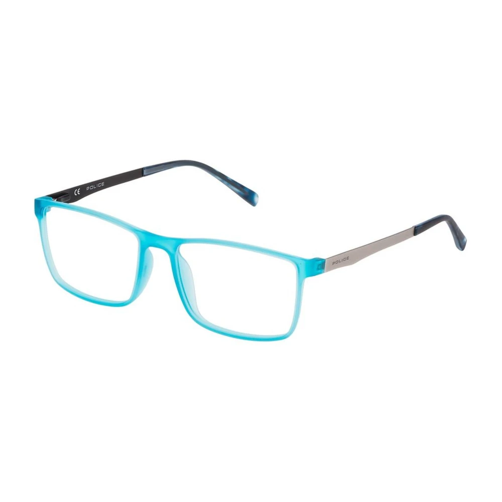 Police Blauwe Plastic Bril met Blauwe Wijzerplaat Blue Heren