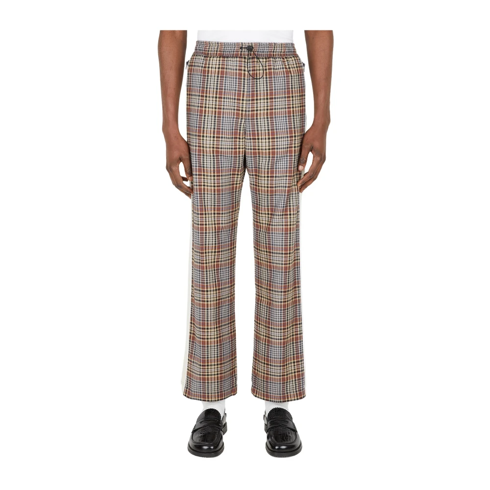 Ahluwalia Geruite Wollen Broek Brown Heren