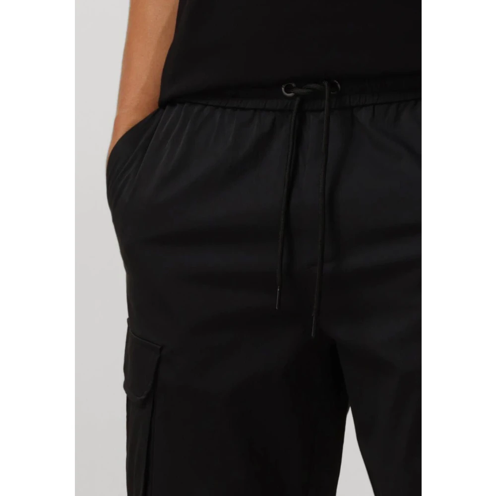 Pure Path Zwarte Cargo Broek Regular Fit Black Heren