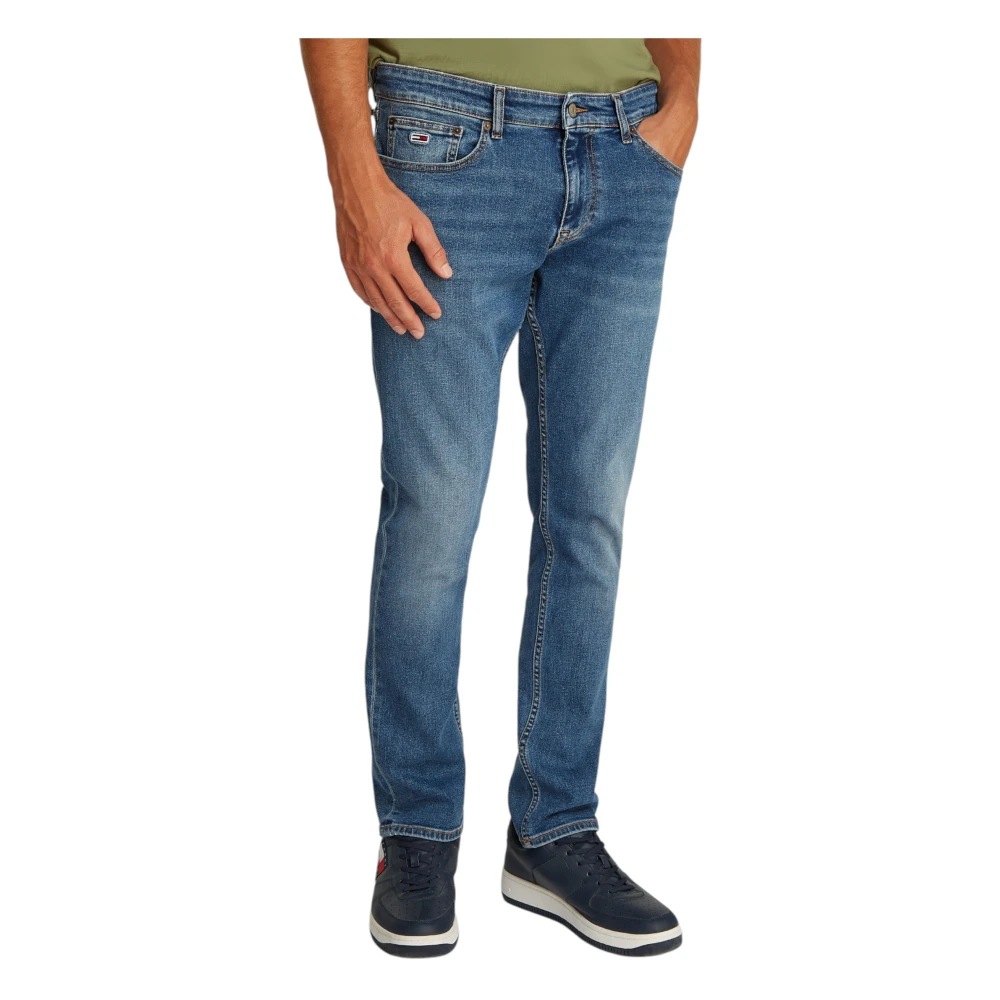 Tommy Jeans Blauwe Stretch Jeans Ritssluiting Blue Heren