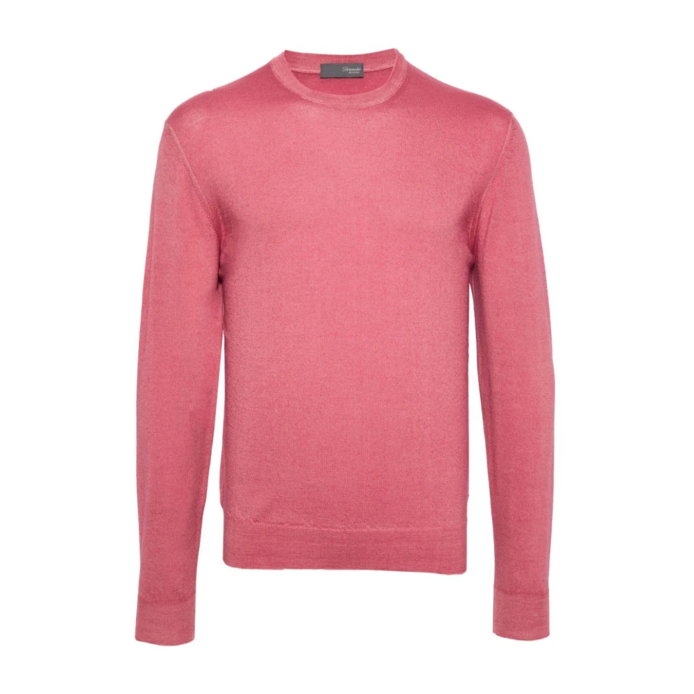 Drumohr Rosa Wit Crew-Neck Sweater Pink Heren