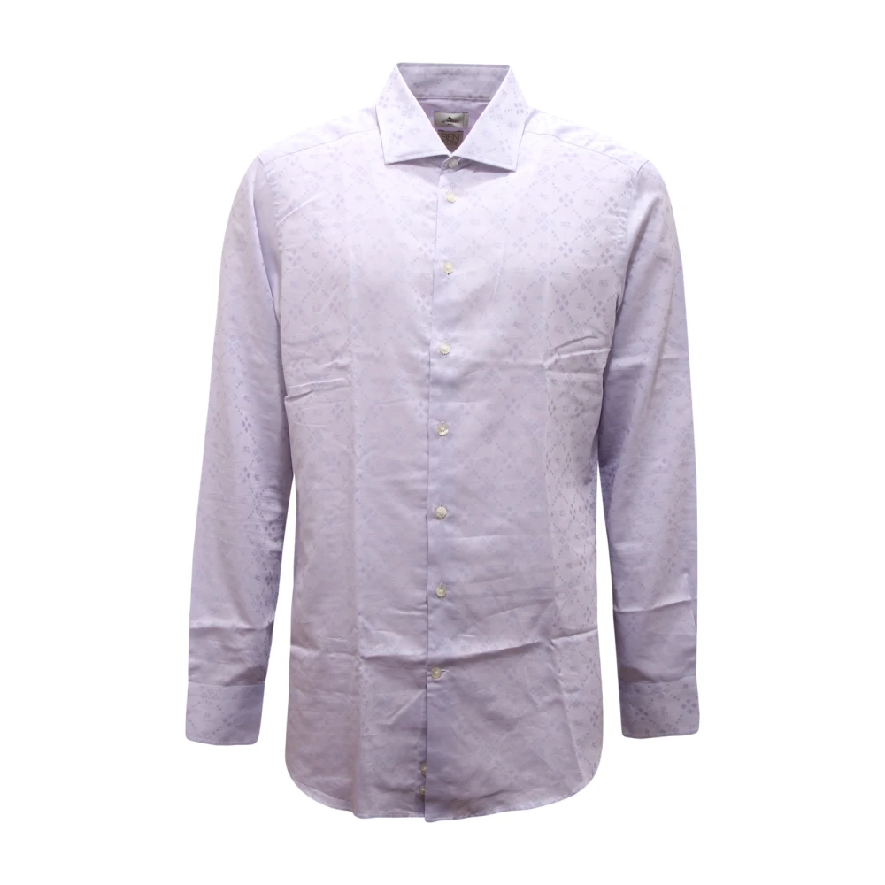 Etro Men's Purple Casual Shirts, 4XL, Lilac Shirt Made In Italy