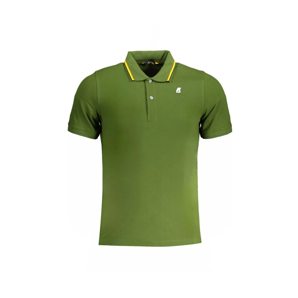 K-way Groene Polo Shirt met Contrastdetails Green Heren