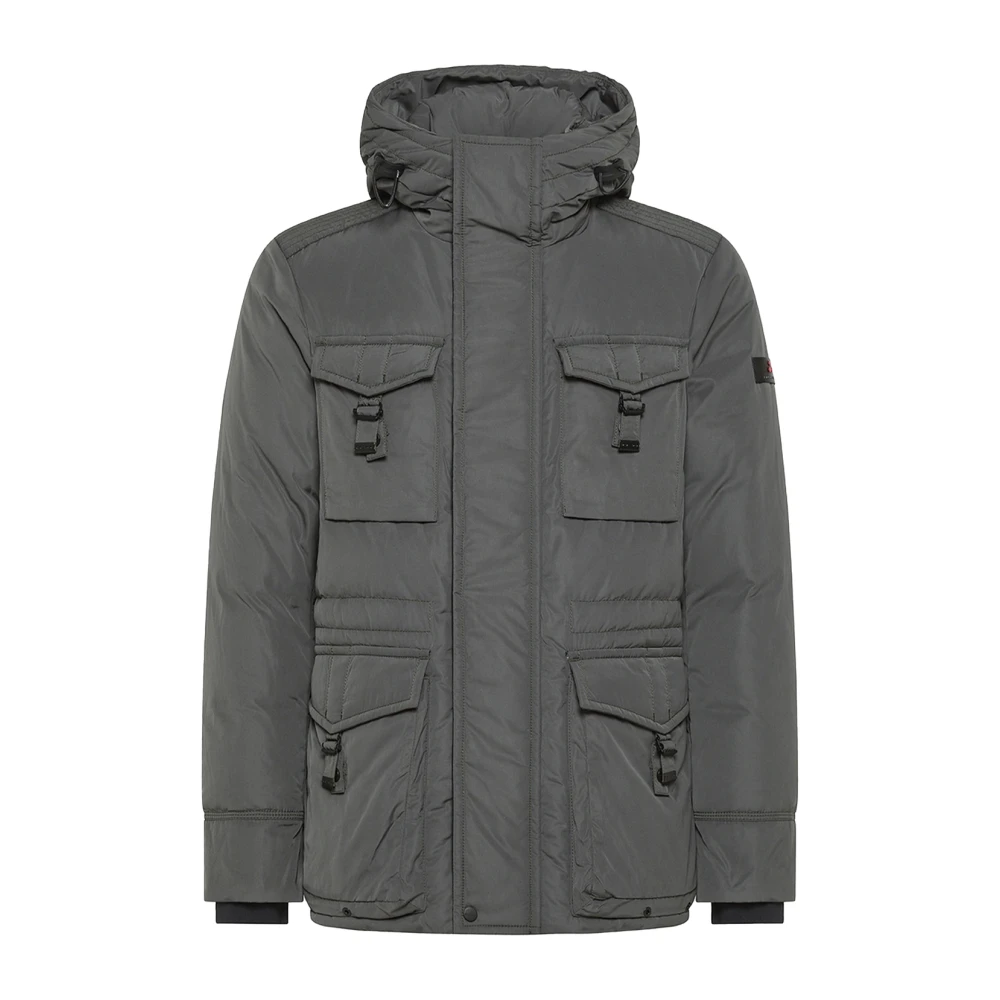 Peuterey Lichtgewicht polyester jack met capuchon Green Heren