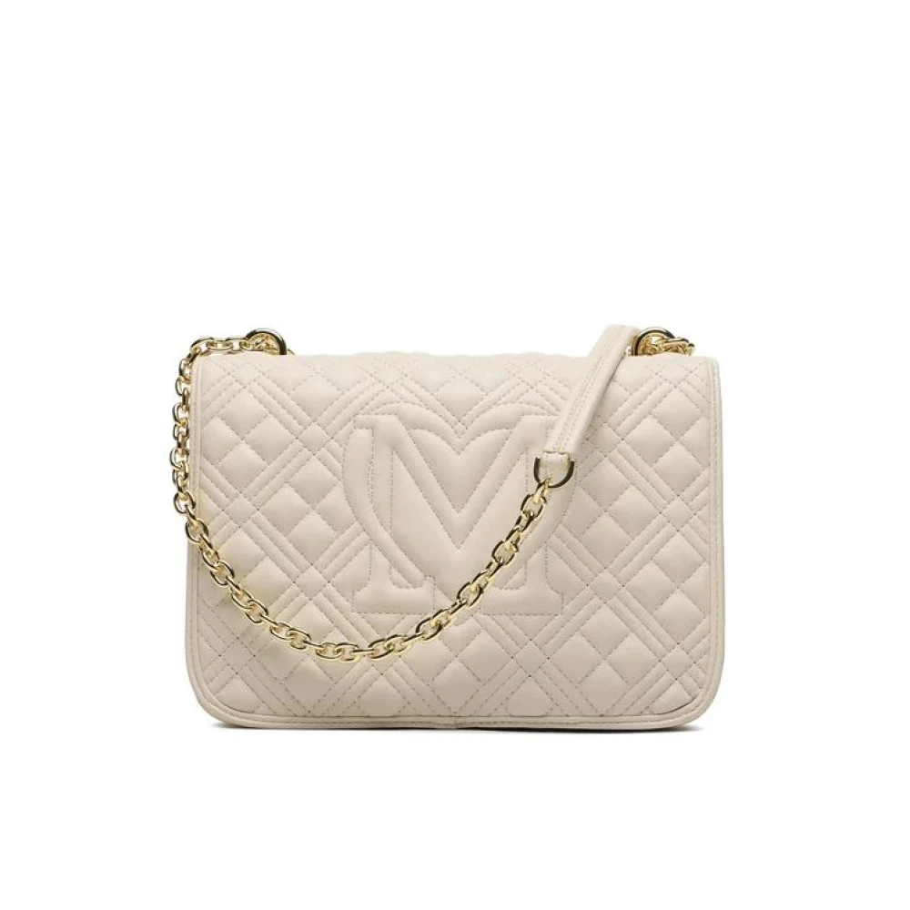Love Moschino Gewatteerde Hart Logo Tas Beige Dames