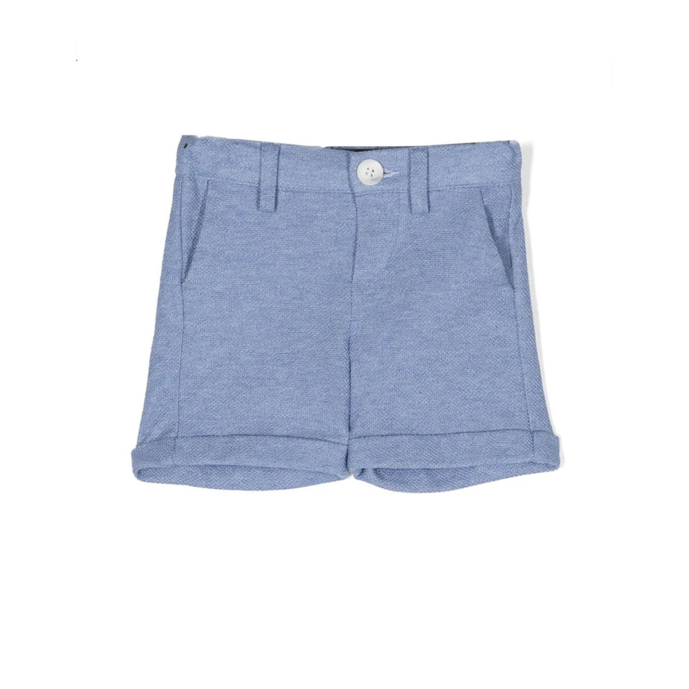 Fay Boys Blue Cotton Shorts - Shorts - 9 M - Kids