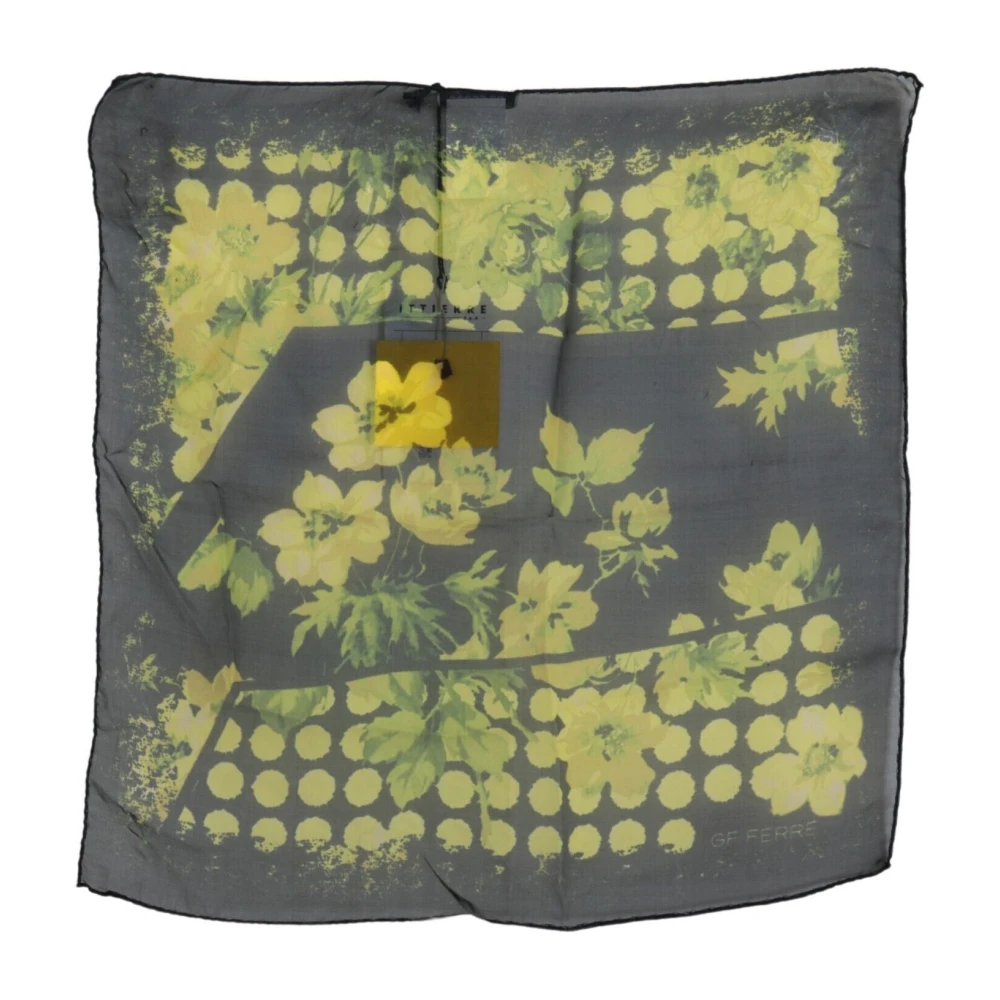Gianfranco Ferré Elegante Bloemen Zijden Sjaal Multicolor Dames