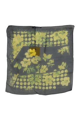 Elegant Blommig Sidenscarf
