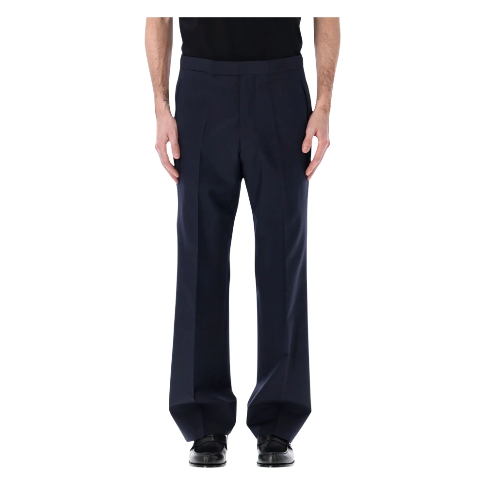 Prada Wool And Mohair Trousers - Male - Suit Trousers - Blue - M - Trousers