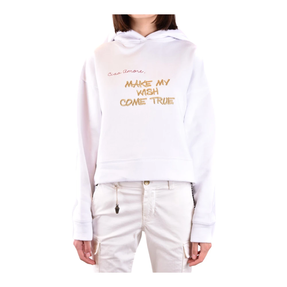 Giada Benincasa White Hoodie - Female - Hoodies - M - Sweatshirts & Hoodies