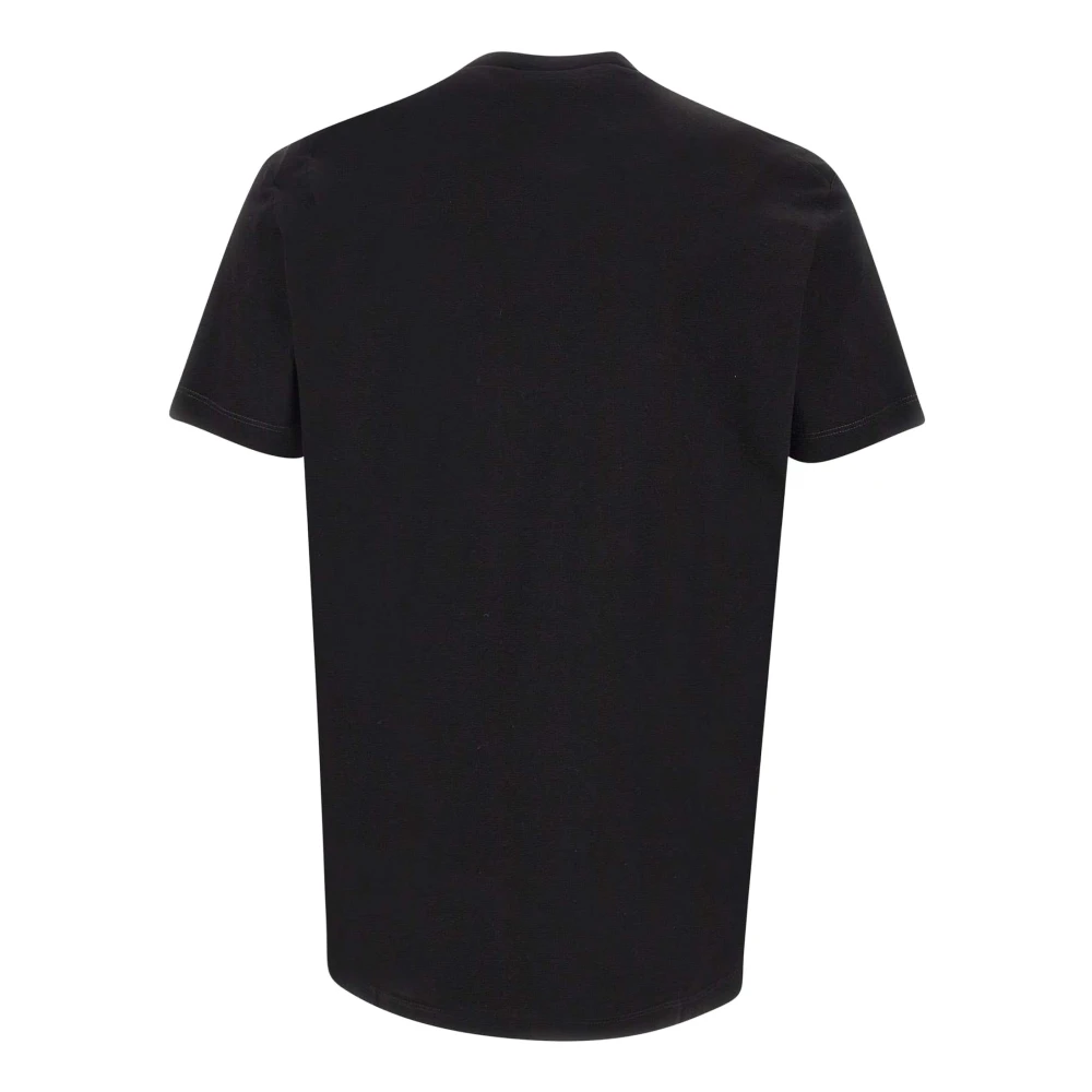 Dsquared2 Zwart Katoen Logo T-shirt Ronde Hals Korte Mouw Black Heren