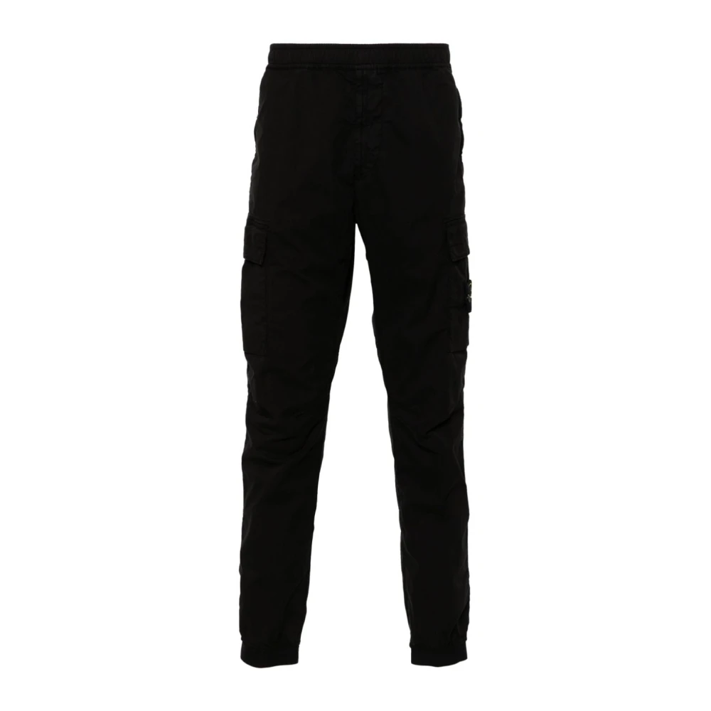 Stone Island Zwarte Broek voor Mannen Aw24 Black Heren