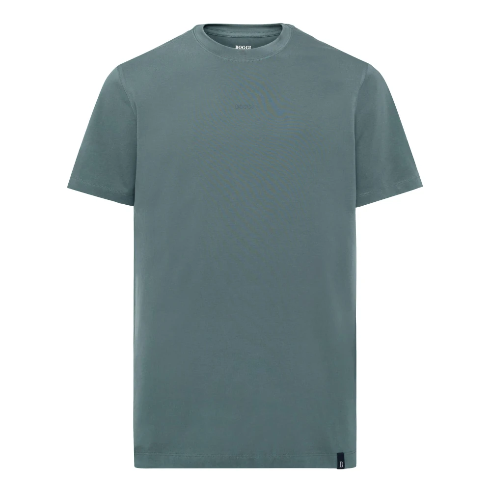 Boggi Milano T-shirt van stretch Supima-katoen Green Heren