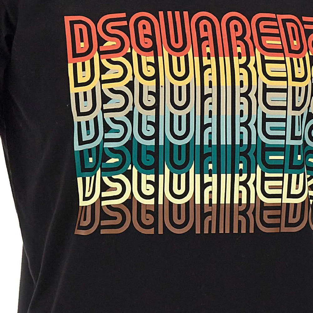 Dsquared2 Zwarte T-shirts en Polos Black Heren