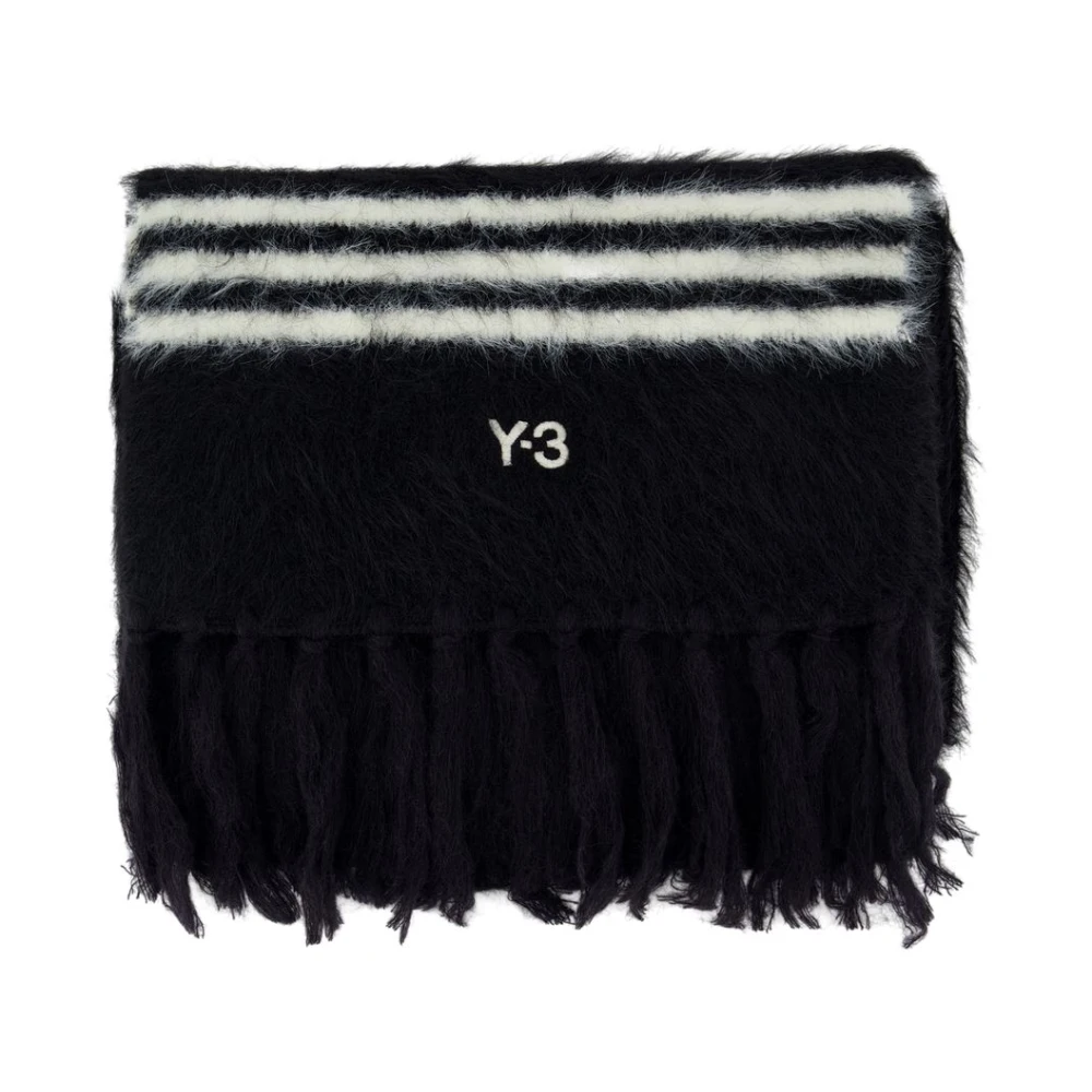 Y-3 Unisex Nero Sciarpa “ 3-Stripes” - Immagine 2