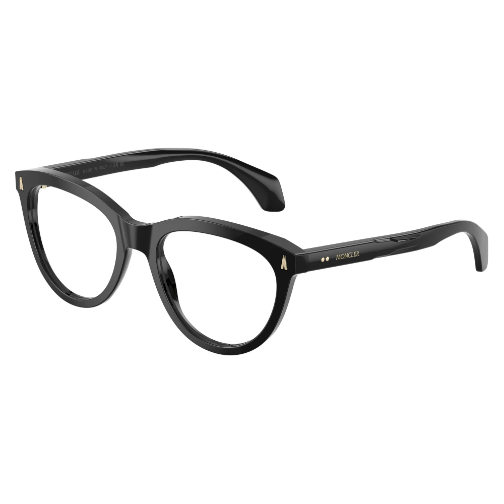 Moncler Transparent Woman Me2026 3001 Optical Frames Acetate Black Round Normal - Image 2