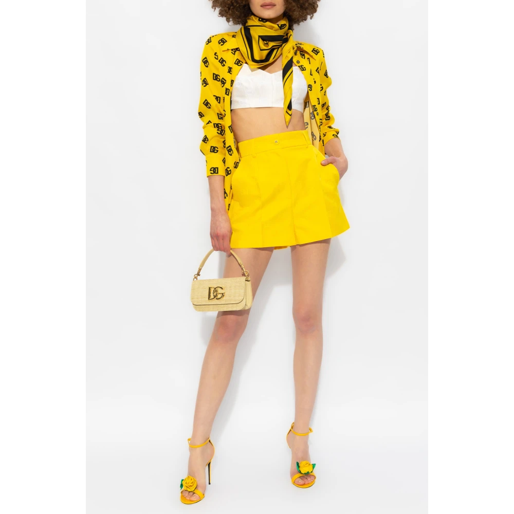 Dolce & Gabbana Jacquard shorts Yellow Dames